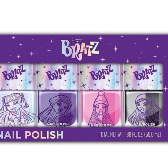 Bratz Nail Polish Collection NEW Pink Purple Silver Makeup - Picture 2 of 5